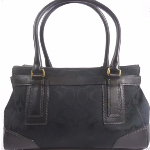 COACH Hamptons Signature Carryall #11062 Black - Picture 2 of 7
